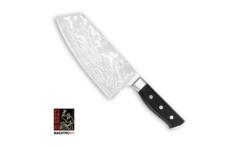 Maestro Wu A2 Small Vegetable Cleaver Damascus