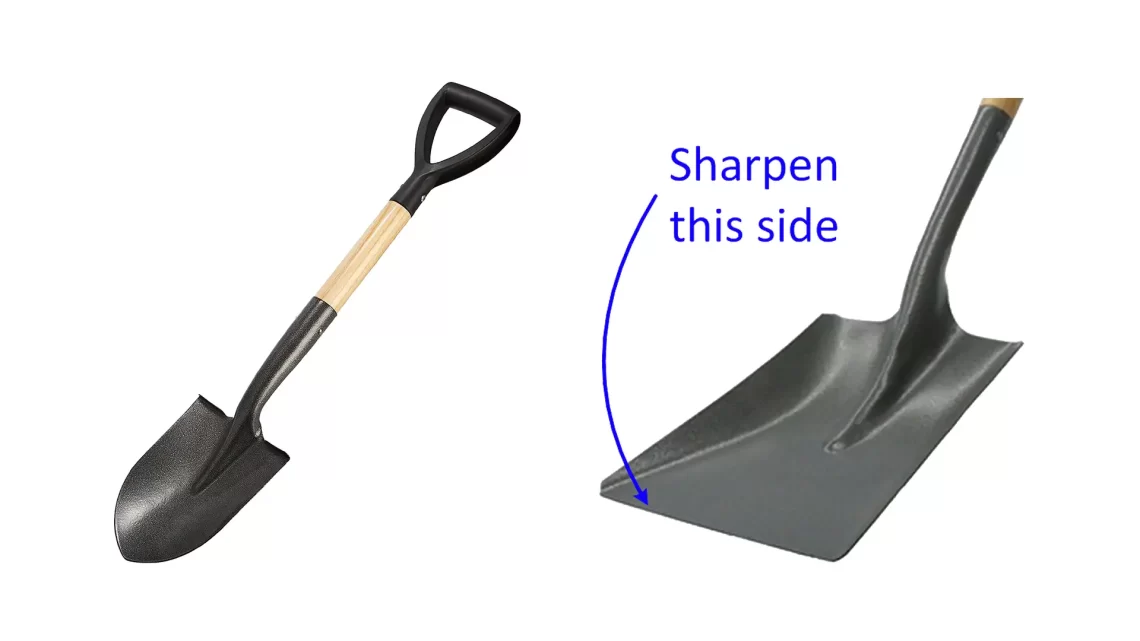 shovel sharpening
