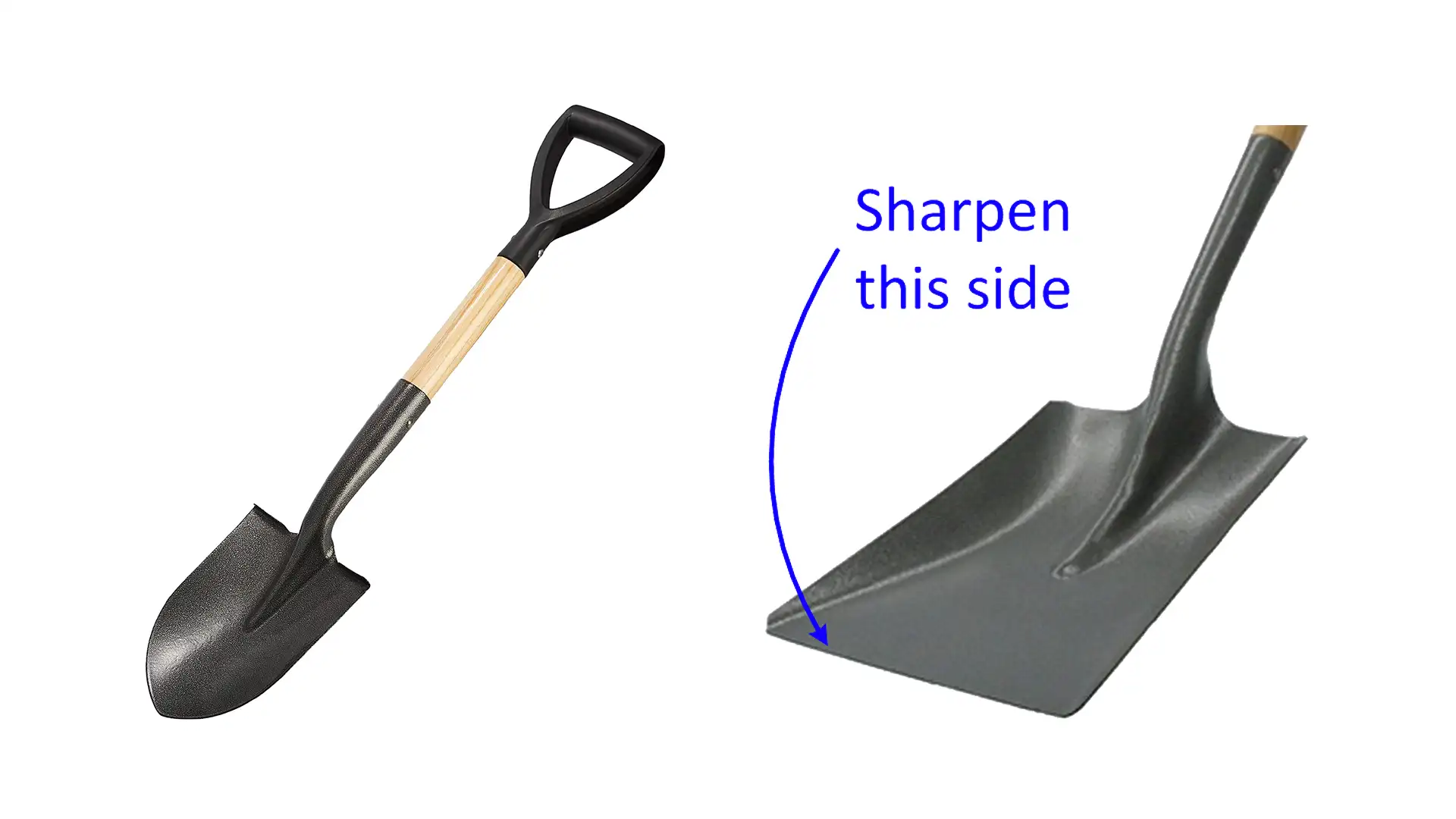 Guide for Sharpening a Shovel